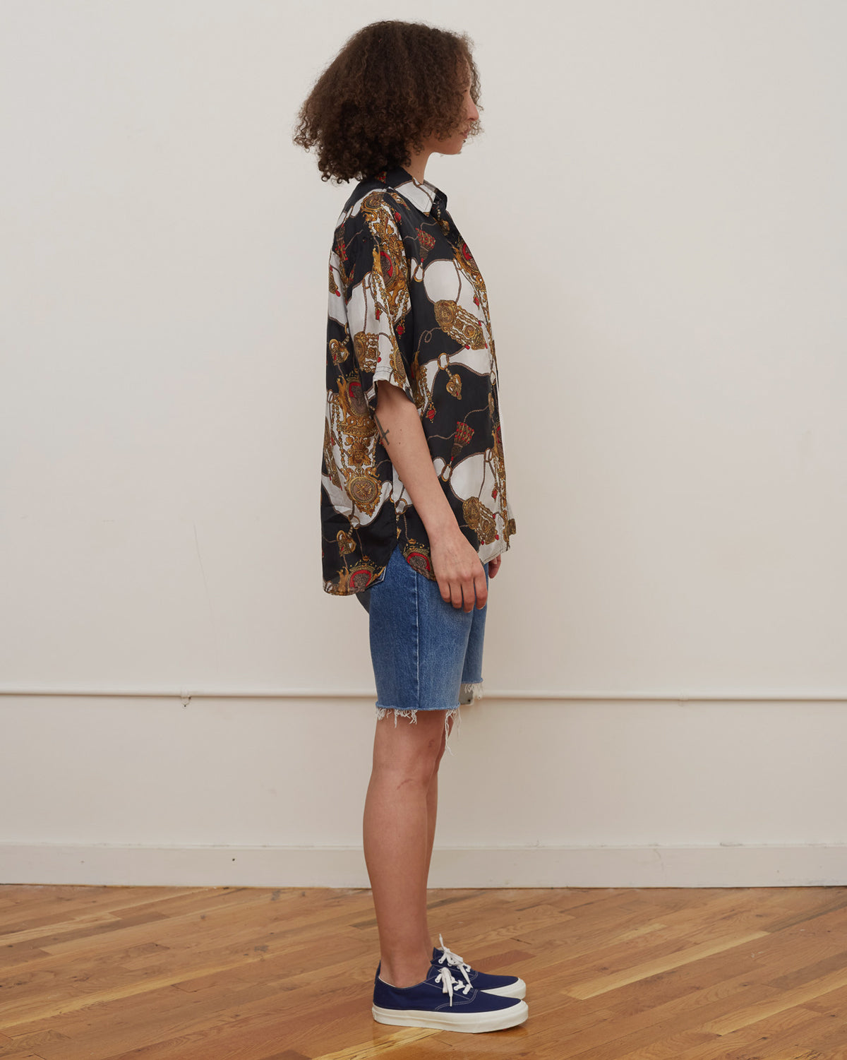 Silk shirts Short Sleeve Patterned / E