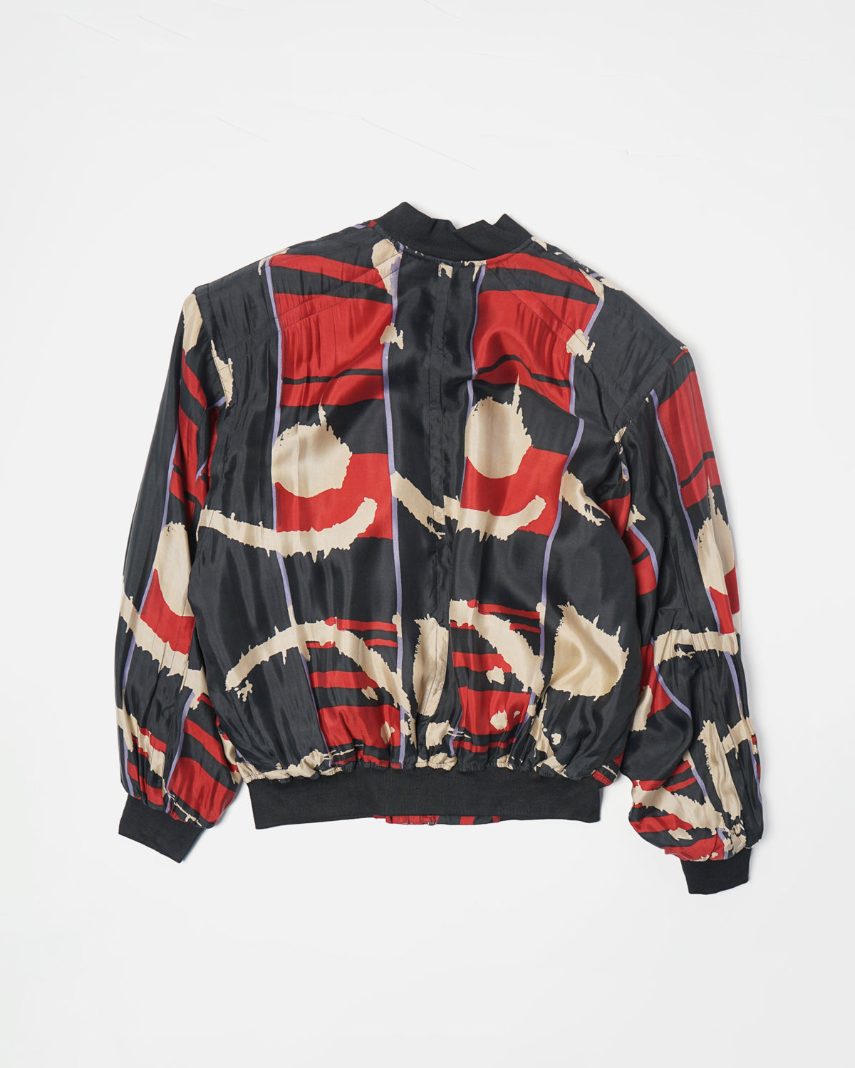 Patterned Silk Bomber