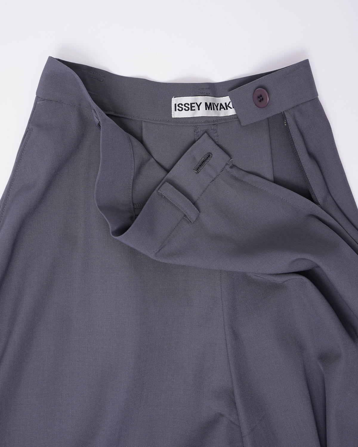 Gray Wool Wide Culottes W:26