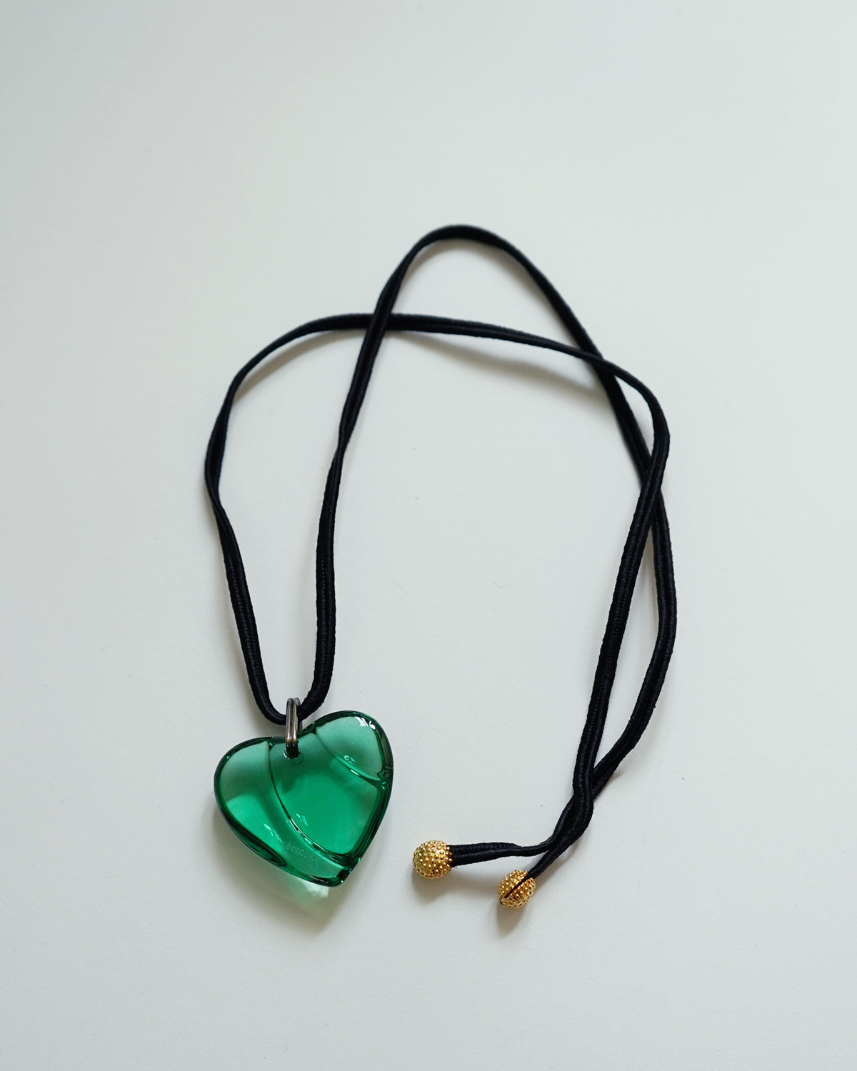 Chrystal Glass Green Heart Necklace