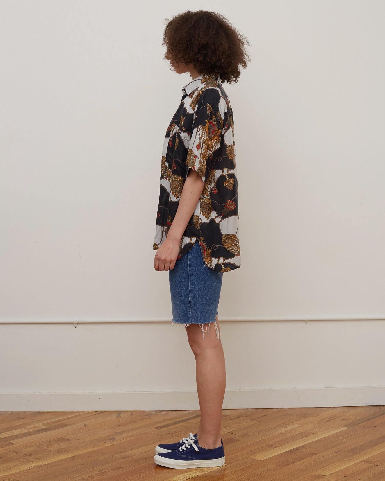 Silk shirts Short Sleeve Patterned / E