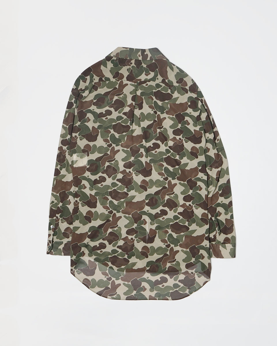 Junya Watanabe Camo Printed Sheer Shirt – Front General Store