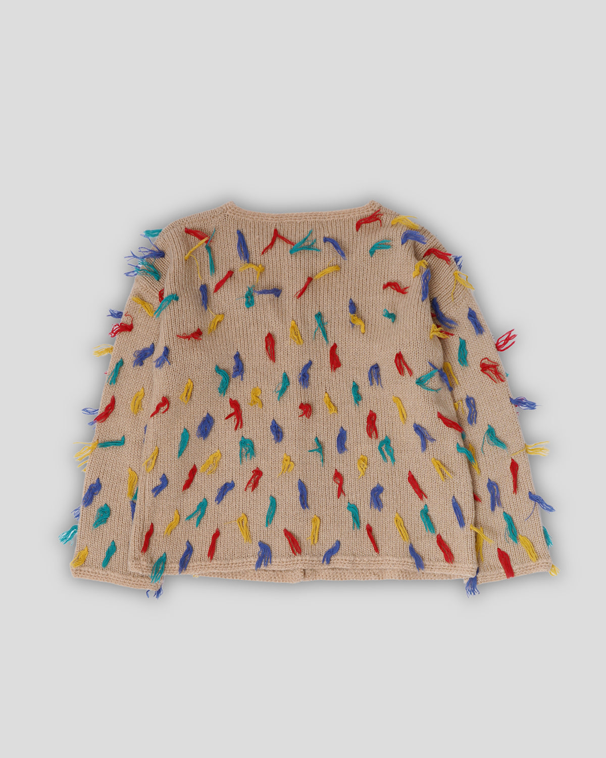 Issey Sport Color Fringed Knitted Cardigan
