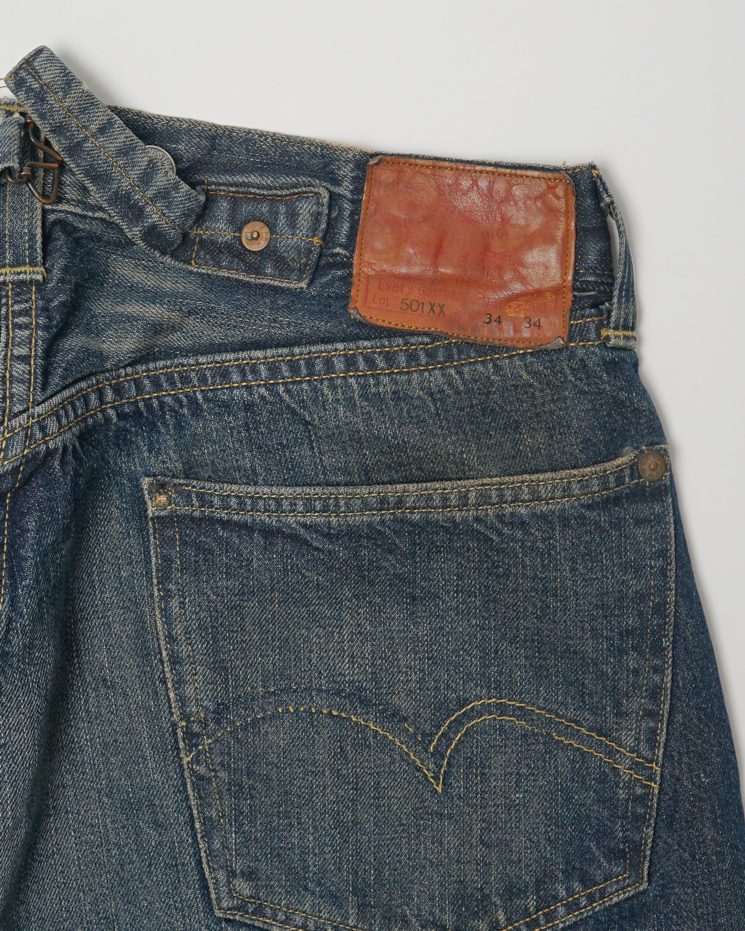 501XX Buckle Back Straight Fit Denim Pants