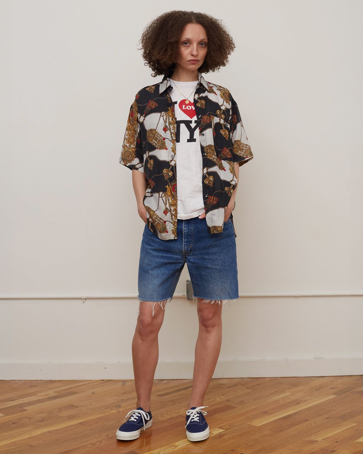 Silk shirts Short Sleeve Patterned / E