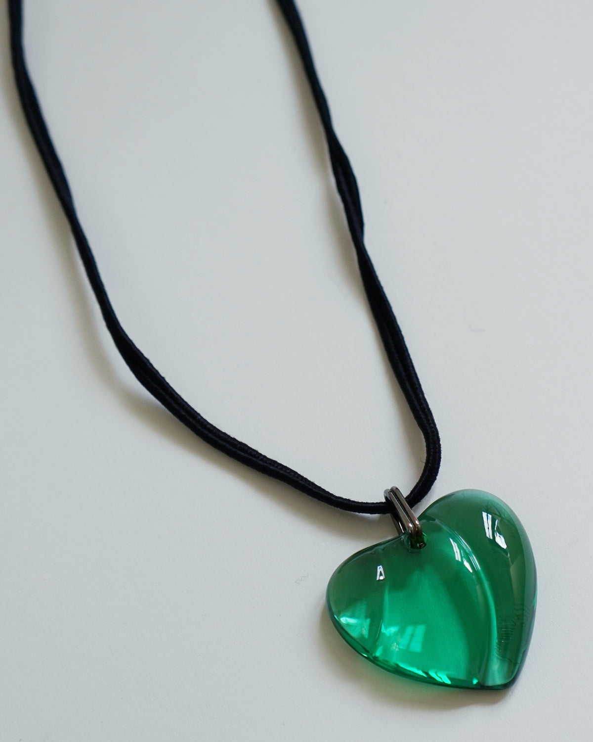 Chrystal Glass Green Heart Necklace