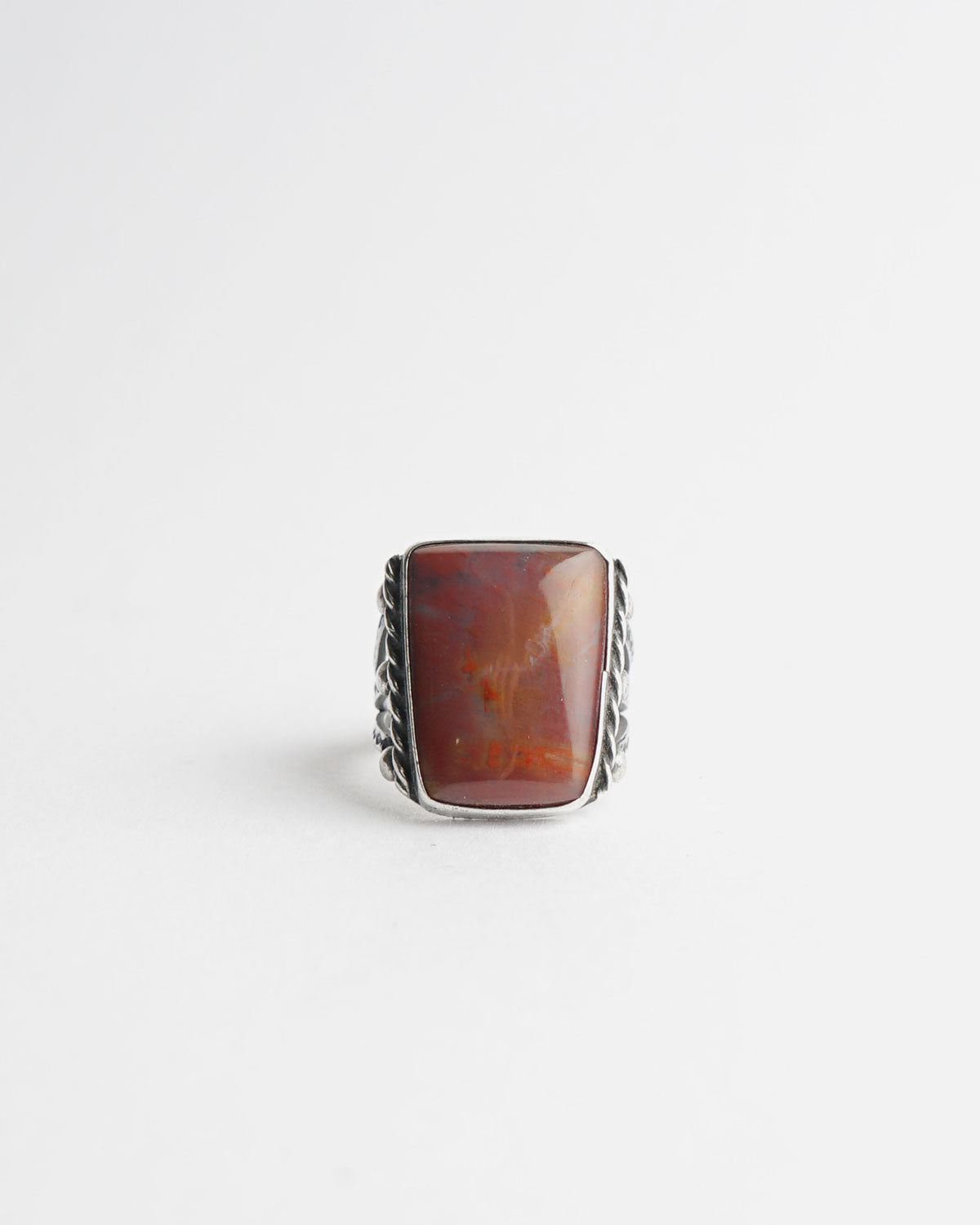 Silver x Natural Stone Ring / size: 9.5
