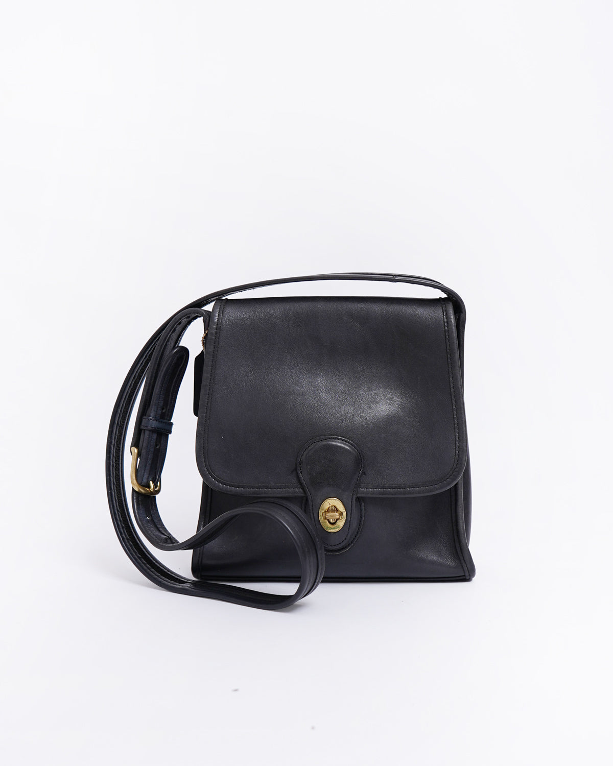 Black Leather Shoulder Bag