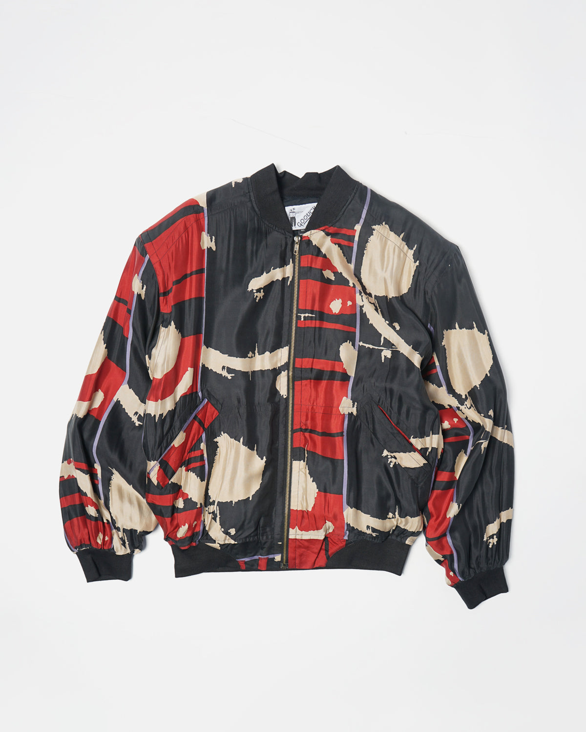 Patterned Silk Bomber