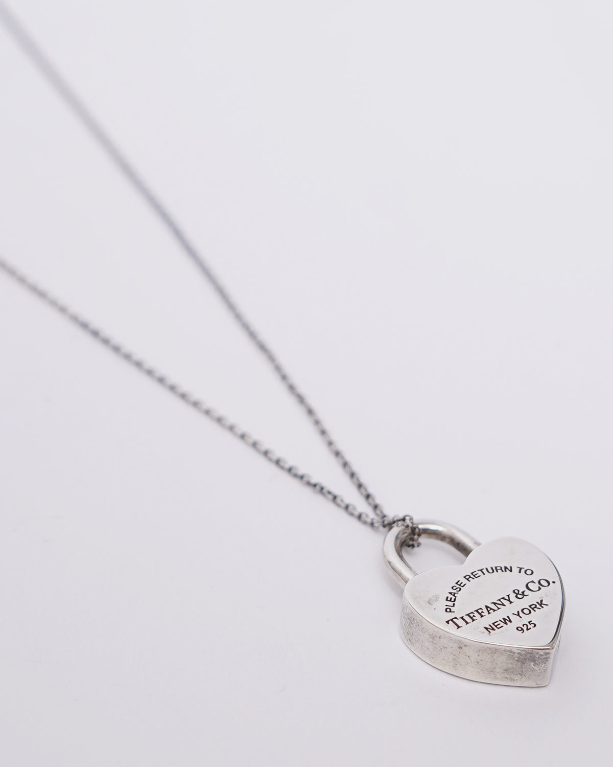 Silver Heart Lock Necklace