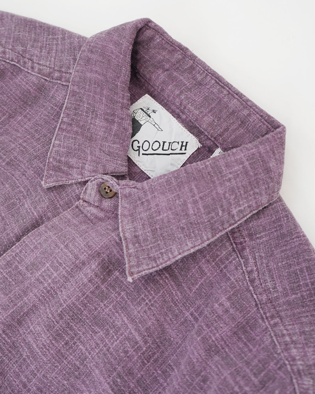 Pigment Washed Cotton S/S Shirt / Purple