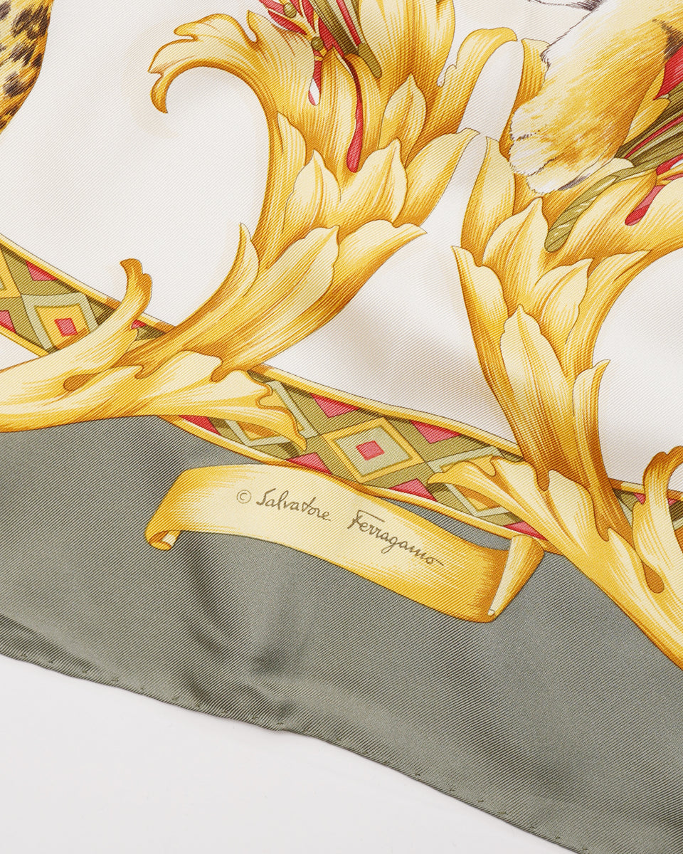 Salvatore Ferragamo Silk Scarf Made in Italy – Front General Store