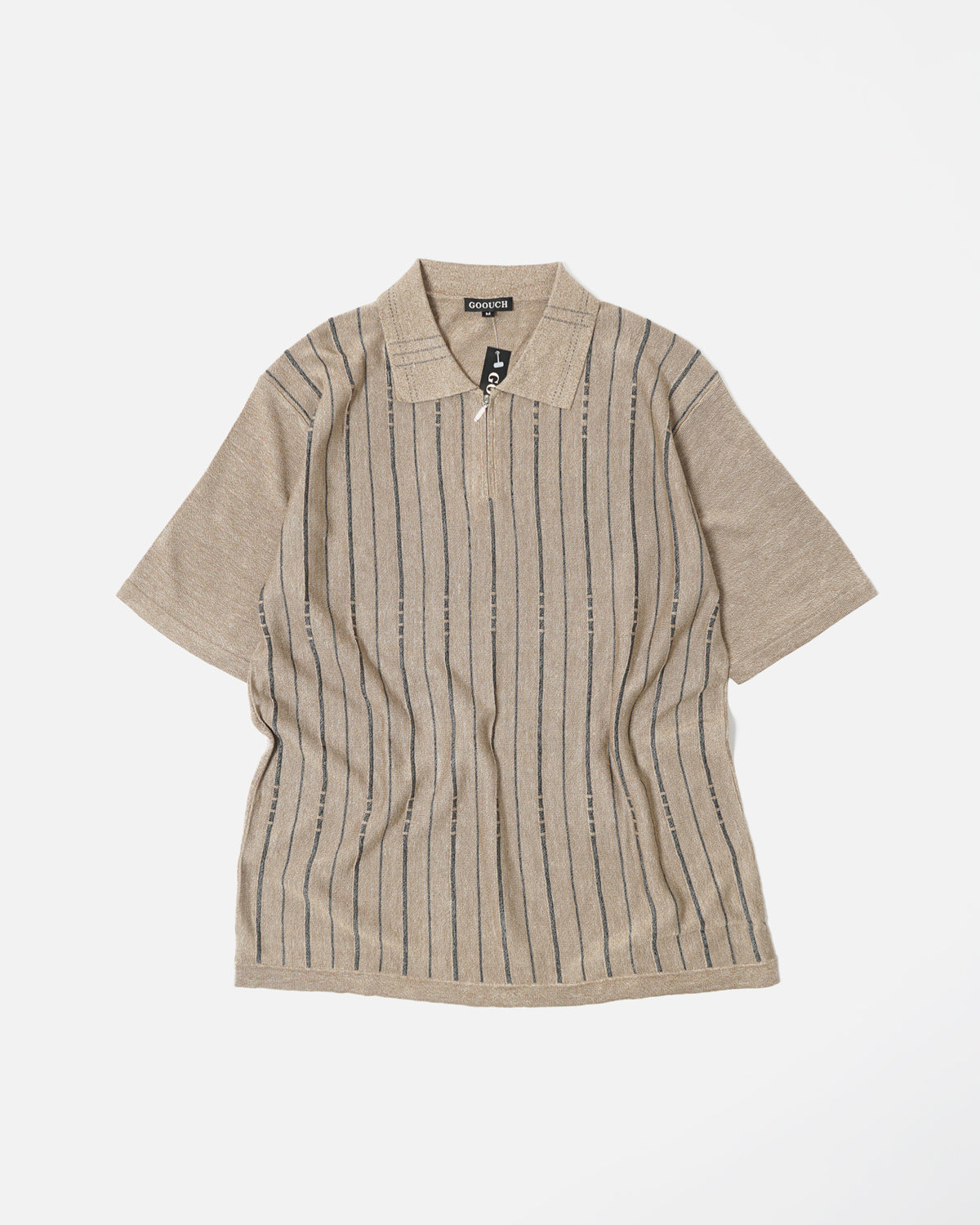 Pullover Zip Polo / Beige