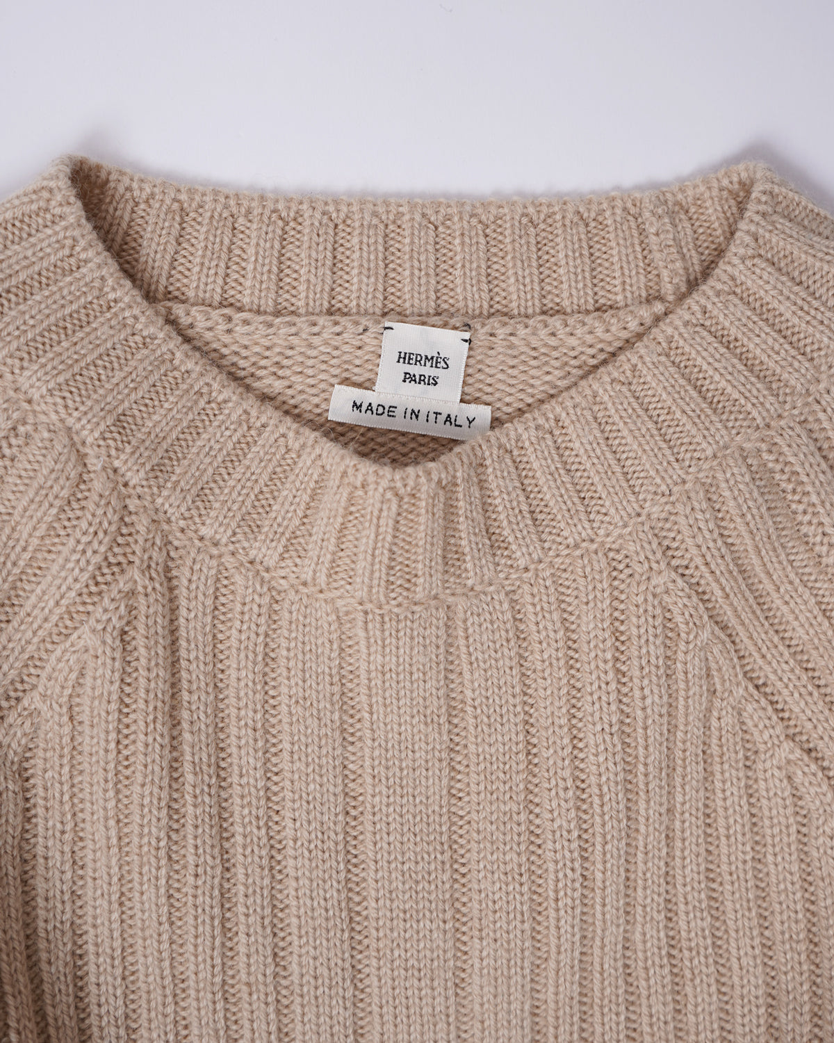 Camelhair Rib Knitted Sweater