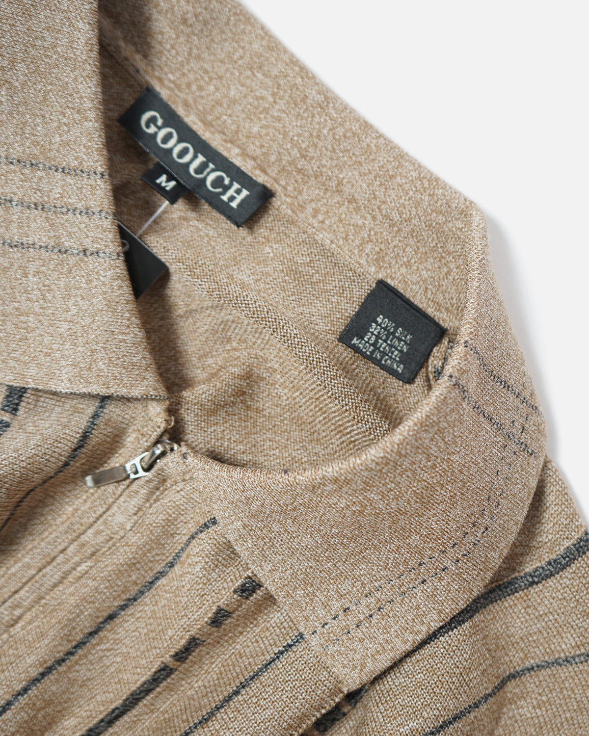 Pullover Zip Polo / Beige