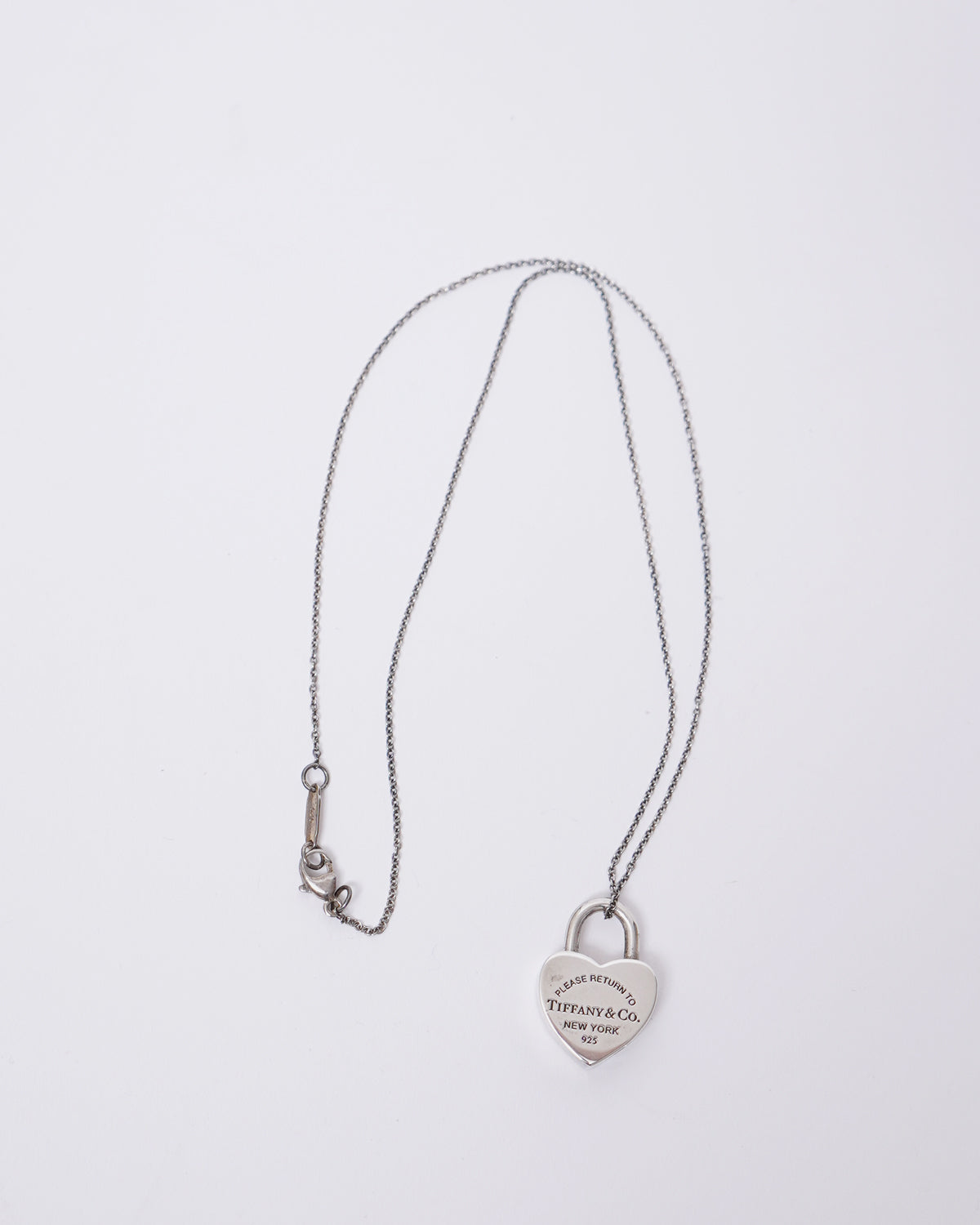 Silver Heart Lock Necklace