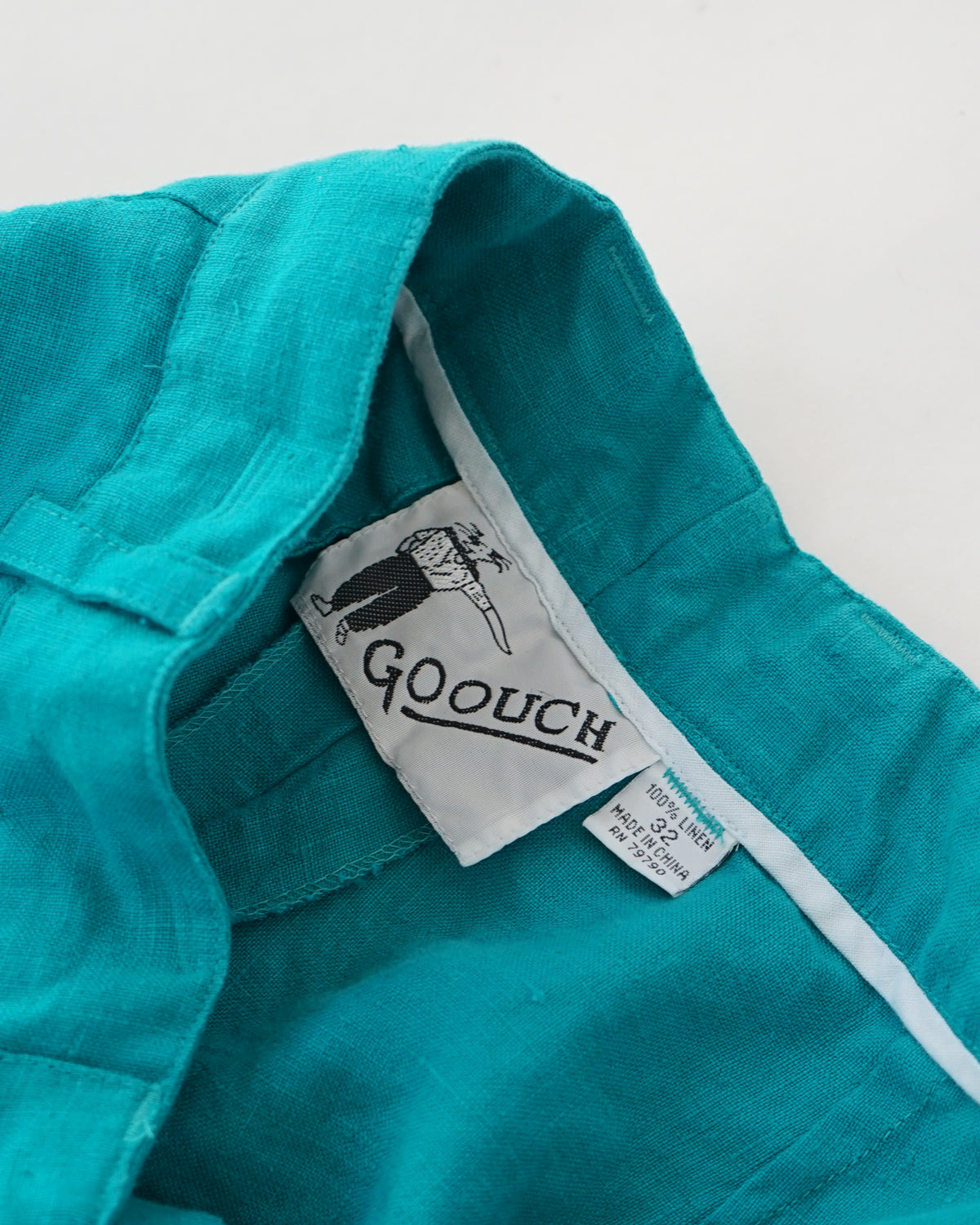 Tucked Linen Shorts / Turquoise