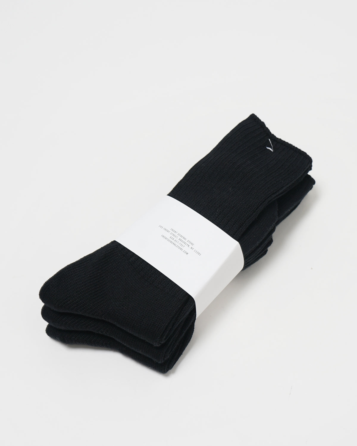 FGS Originals - 3-Pack Organic Cotton Rib Crew Socks / Black