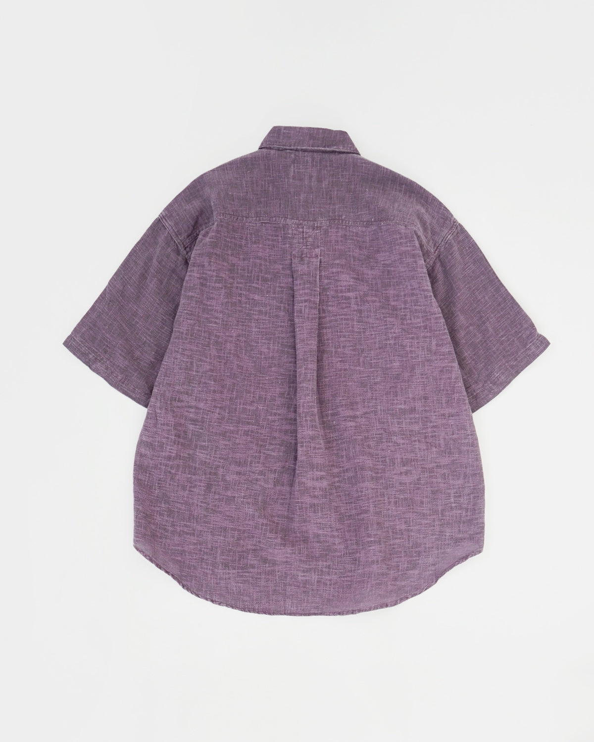 Pigment Washed Cotton S/S Shirt / Purple