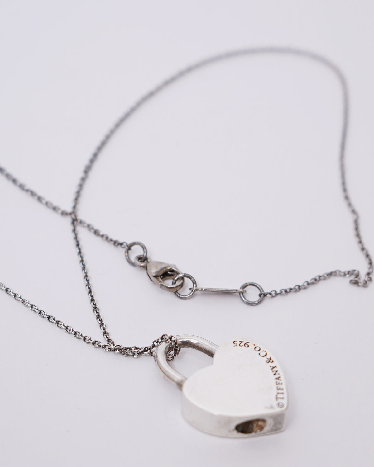 Silver Heart Lock Necklace