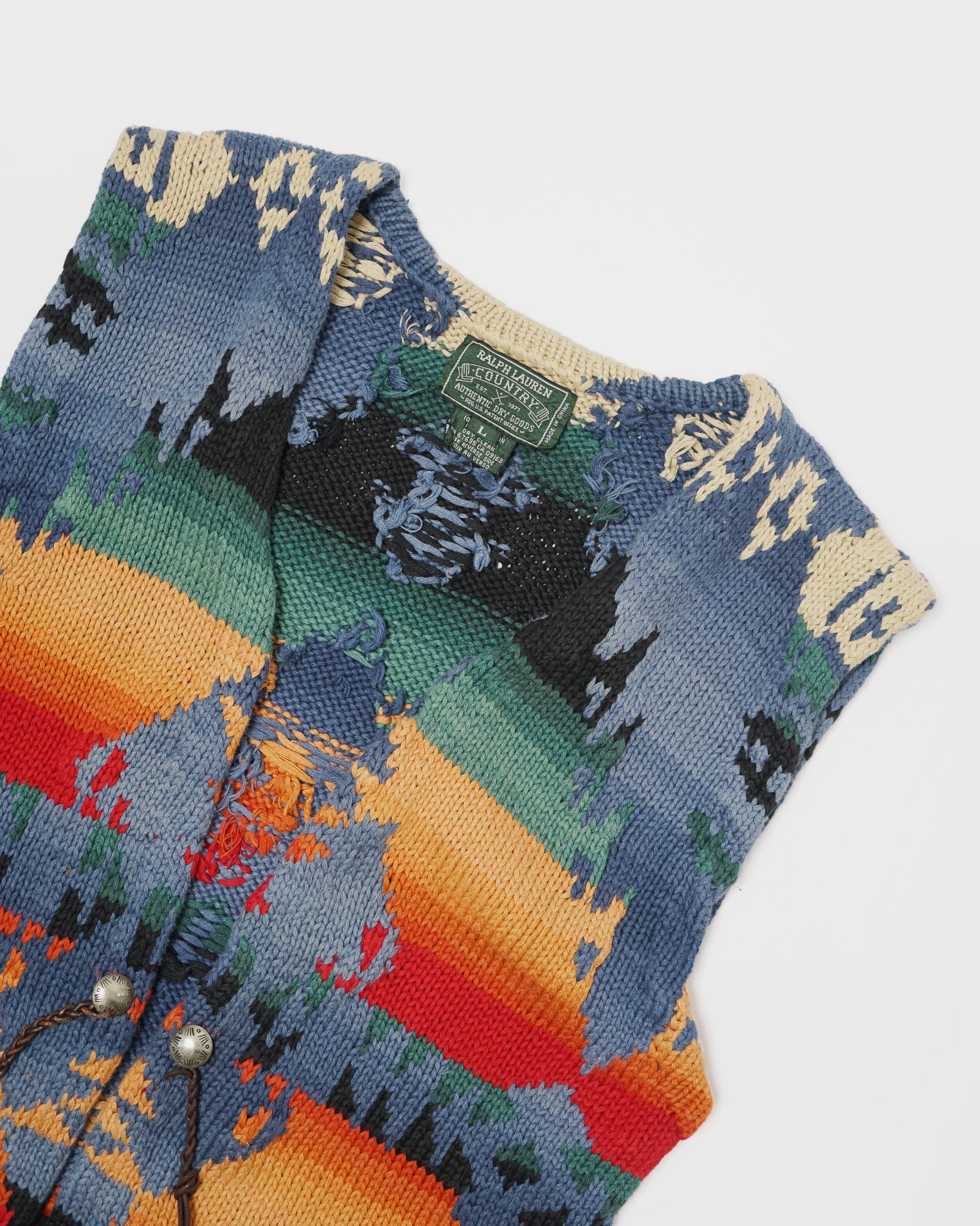 Polo Country Ralph Lauren - Native Patterned Hand-Knit Vest