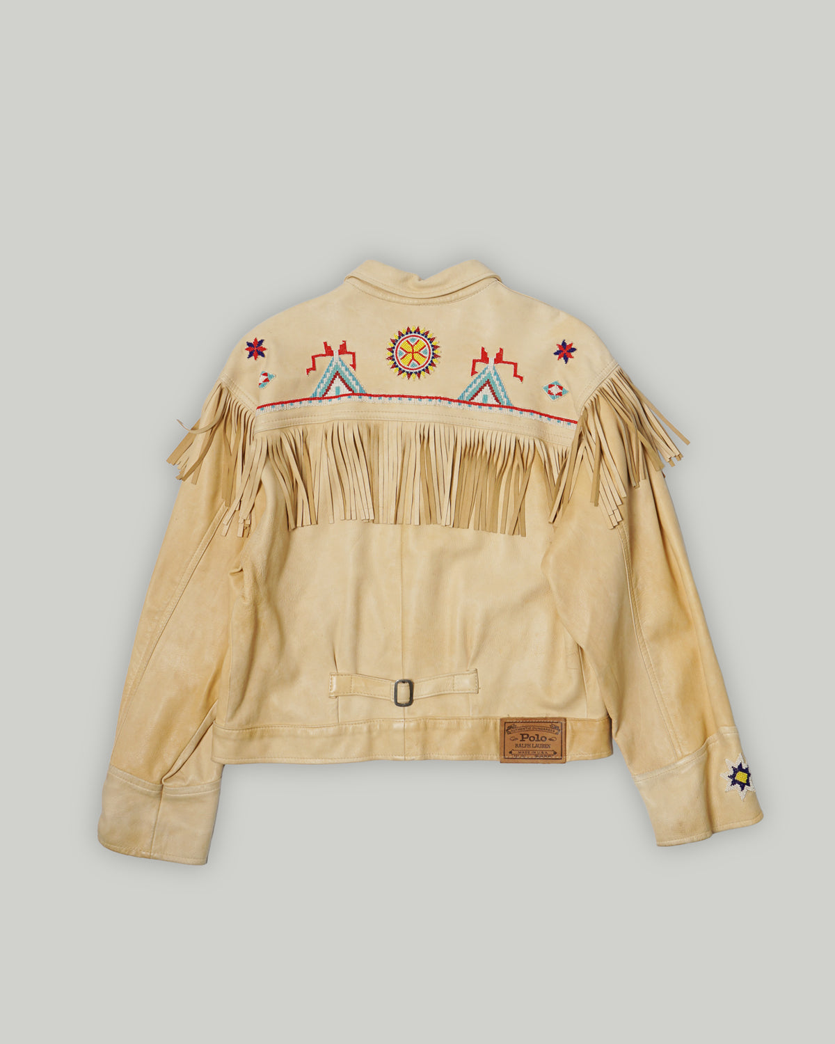 Polo Country Deerskin Beaded Fringe Jacket