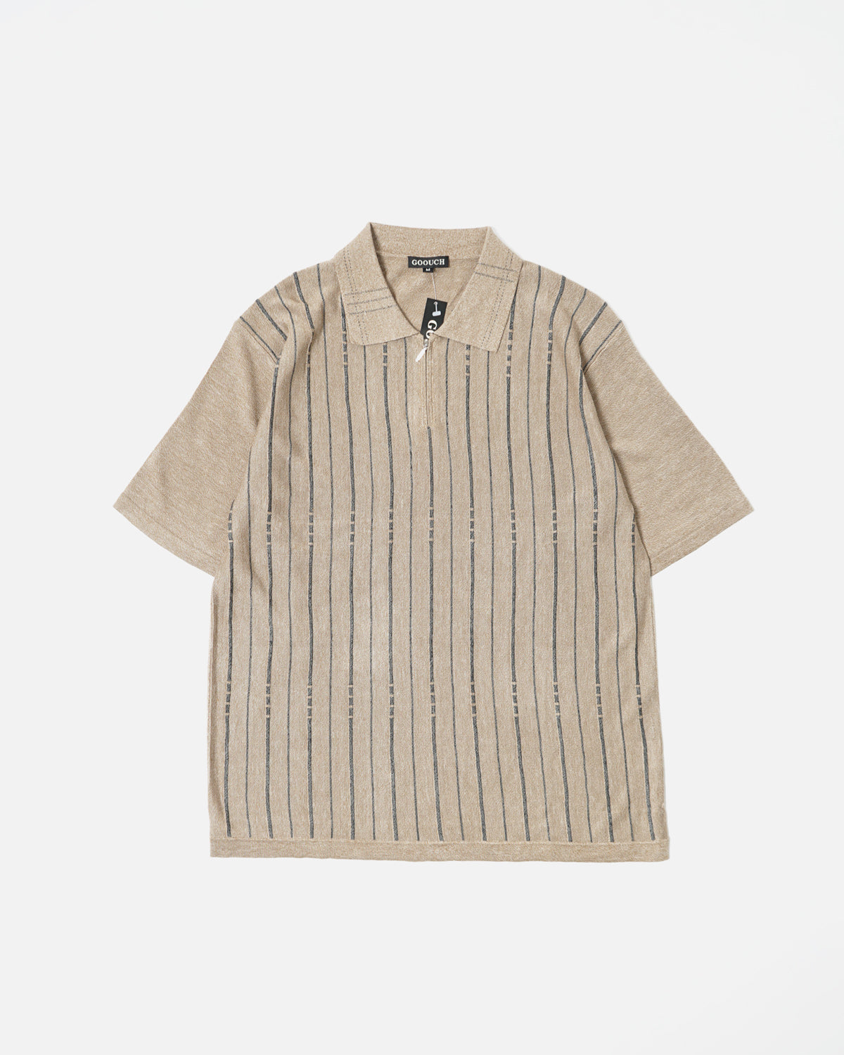 Pullover Zip Polo / Beige