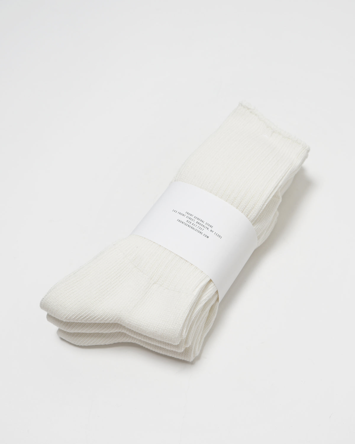 FGS Originals - 3-Pack Organic Cotton Rib Crew Socks / Off White