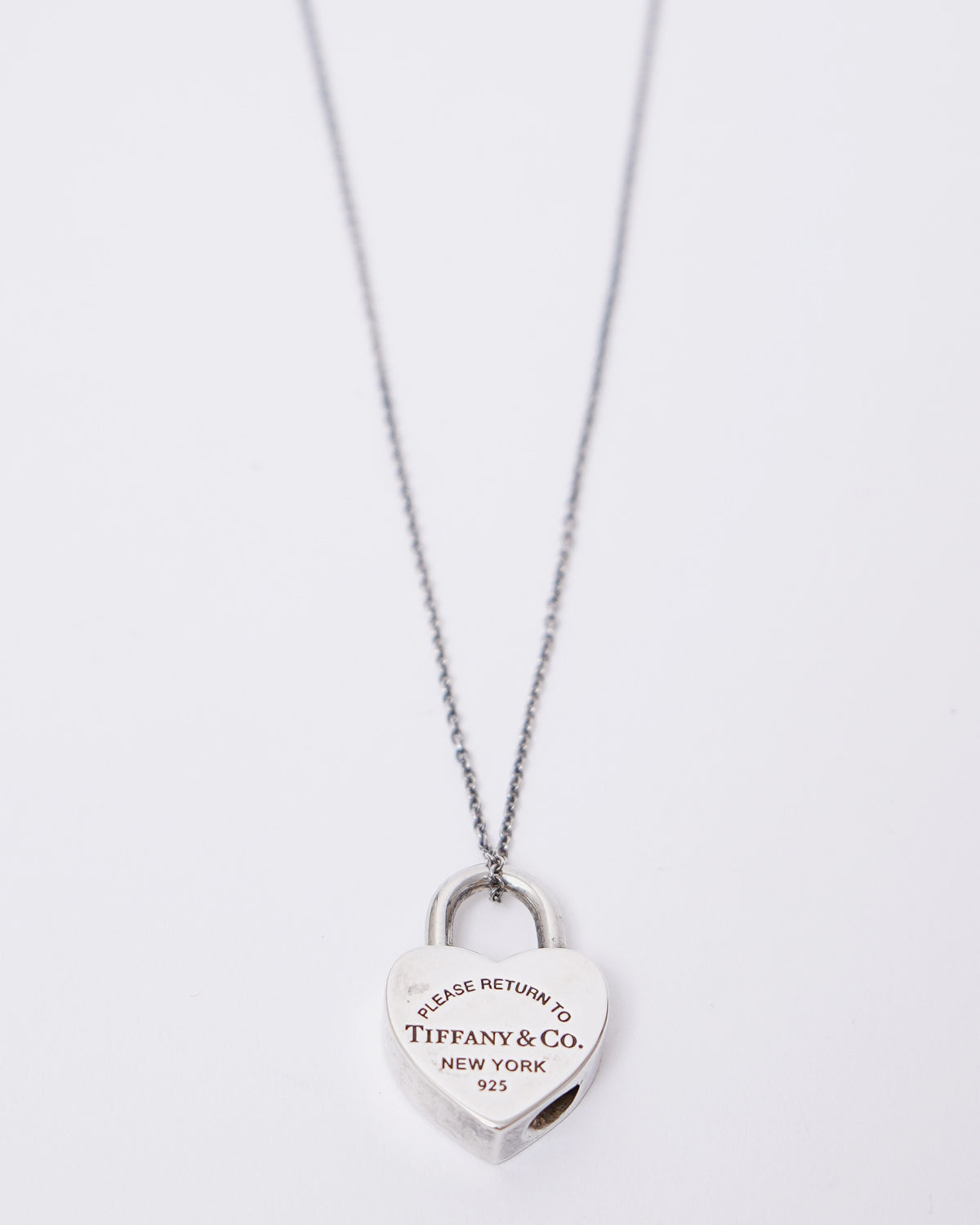 Silver Heart Lock Necklace
