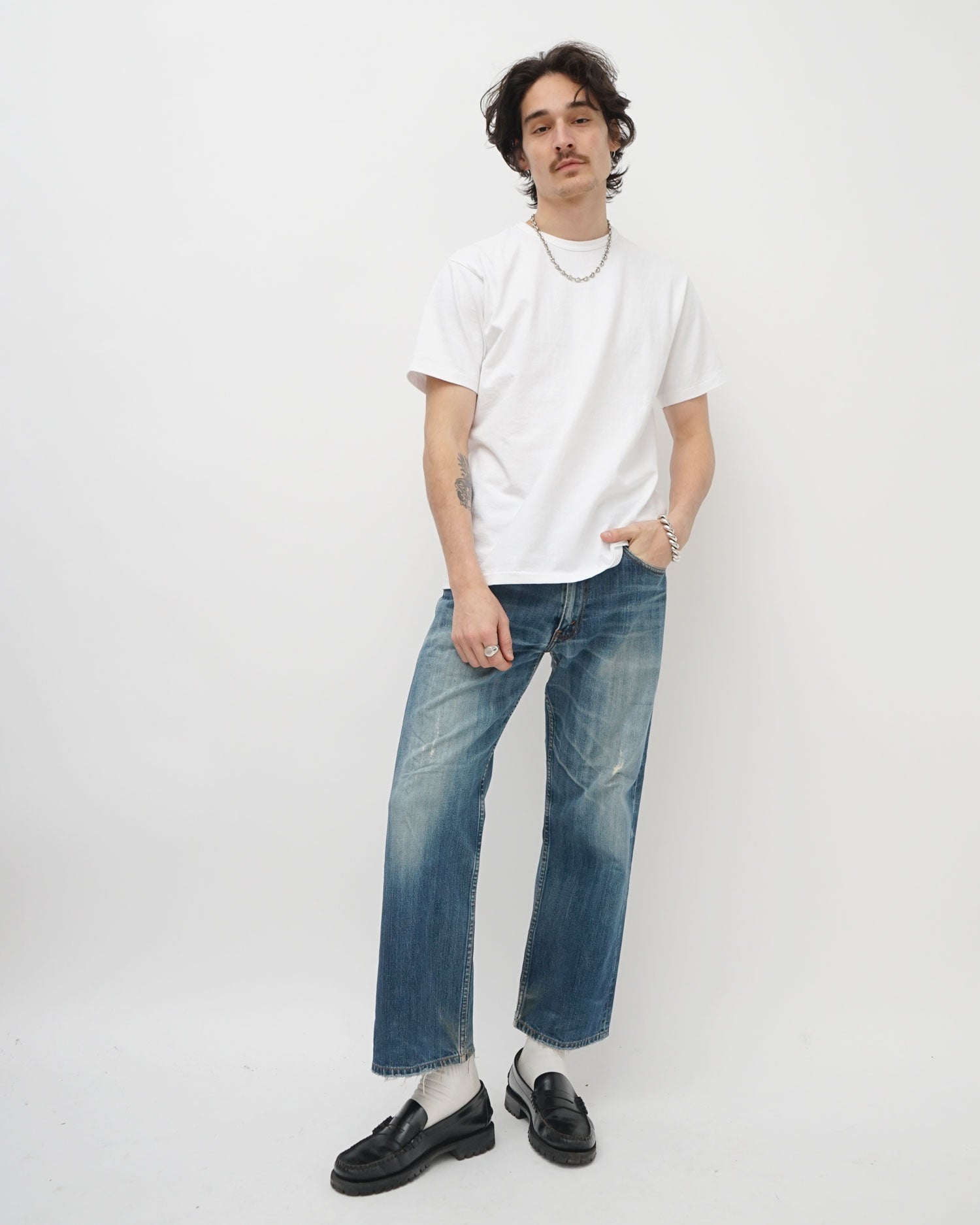 503 Wide Straight Denim Pants / size: 32