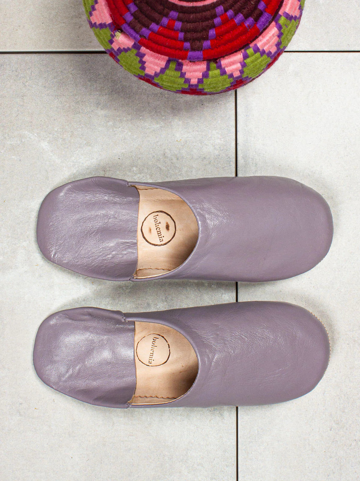 Moroccan Babouche Basic Slippers / Violet
