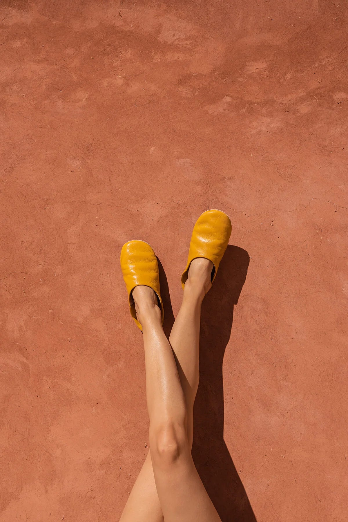 Moroccan Babouche Basic Slippers / Mustard
