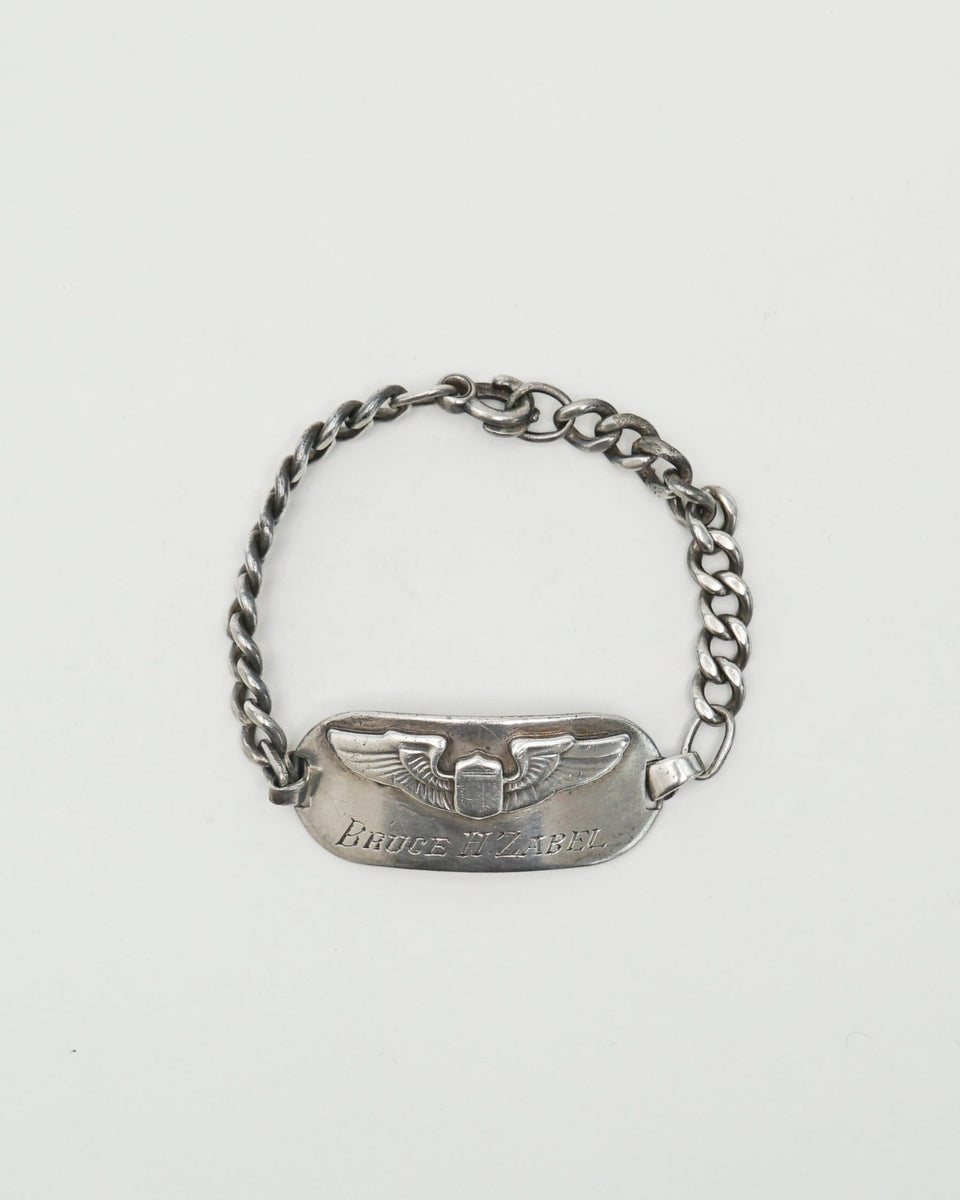 Silver US Army Air Force ID Chain Bracelet – Front General Store