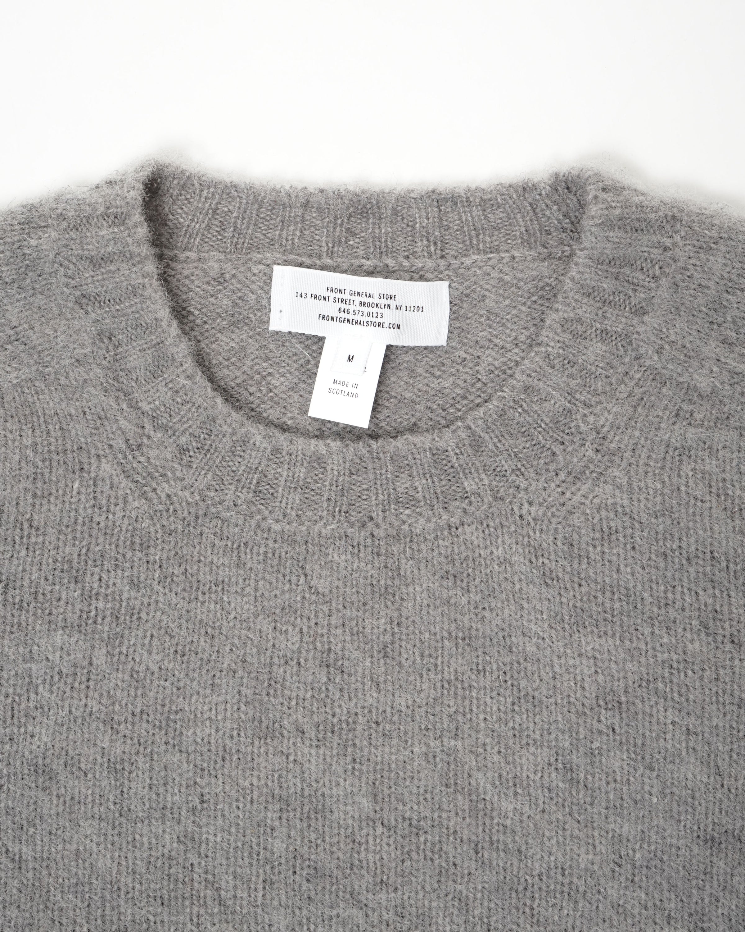 FGS Originals - Brushed Shetland Sweater Crew Neck / Gray