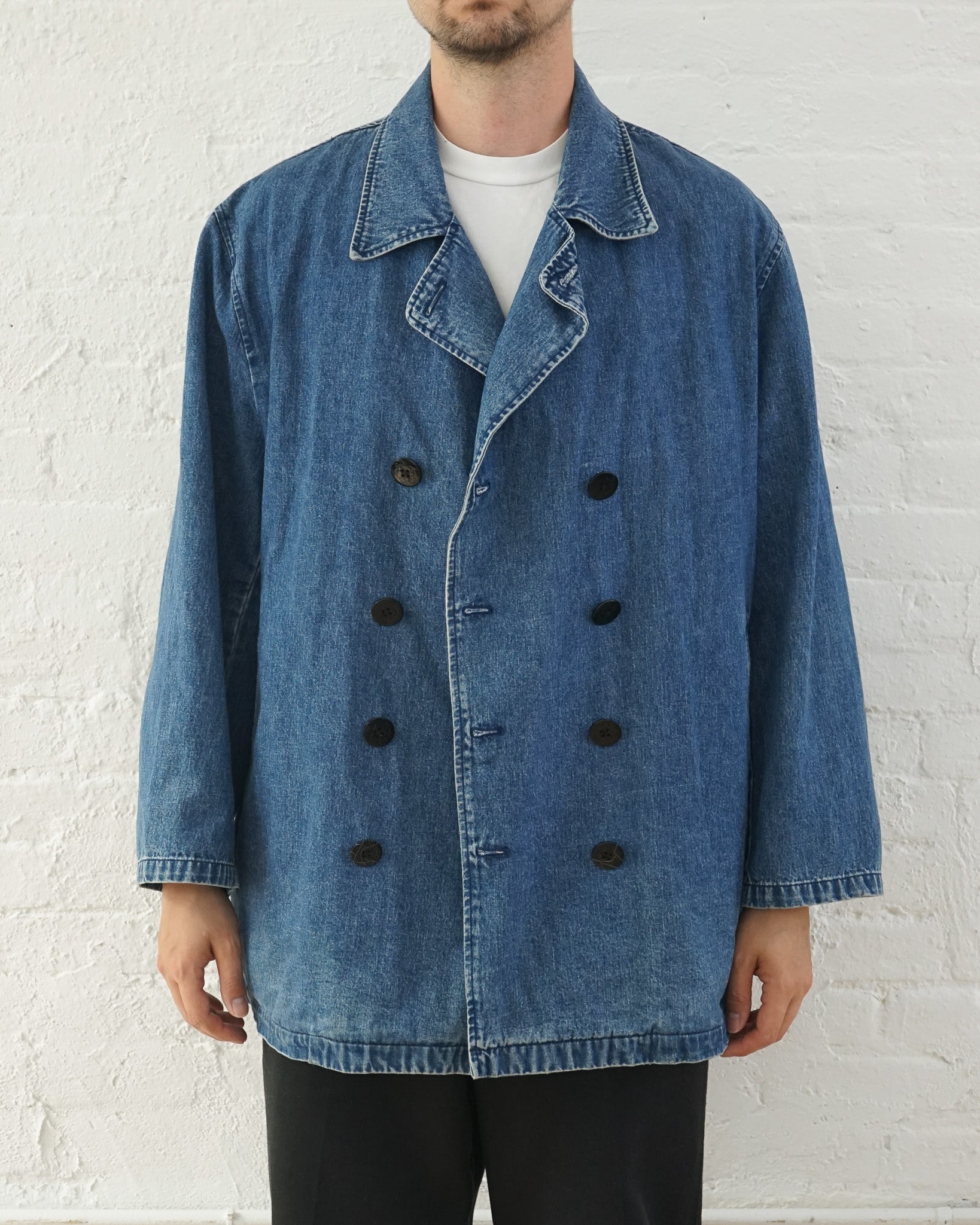 Lauren Jeans Co. Denim Double Breasted Jacket