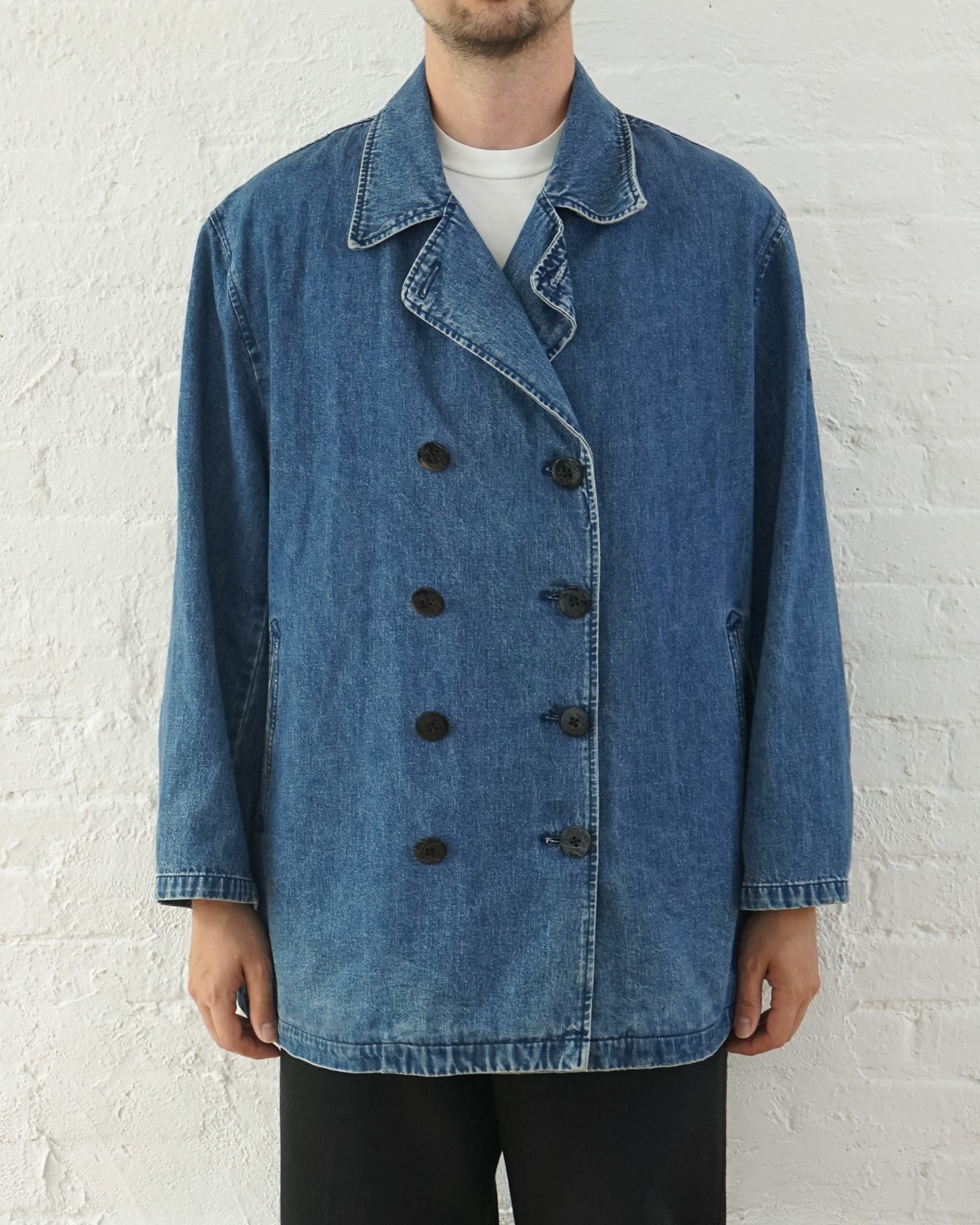 Lauren Jeans Co. Denim Double Breasted Jacket