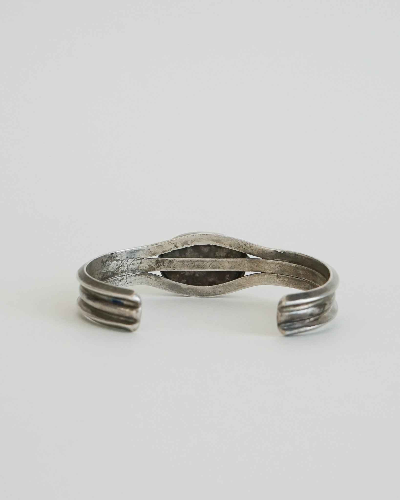 Silver Cuff Bracelet w/ Agate