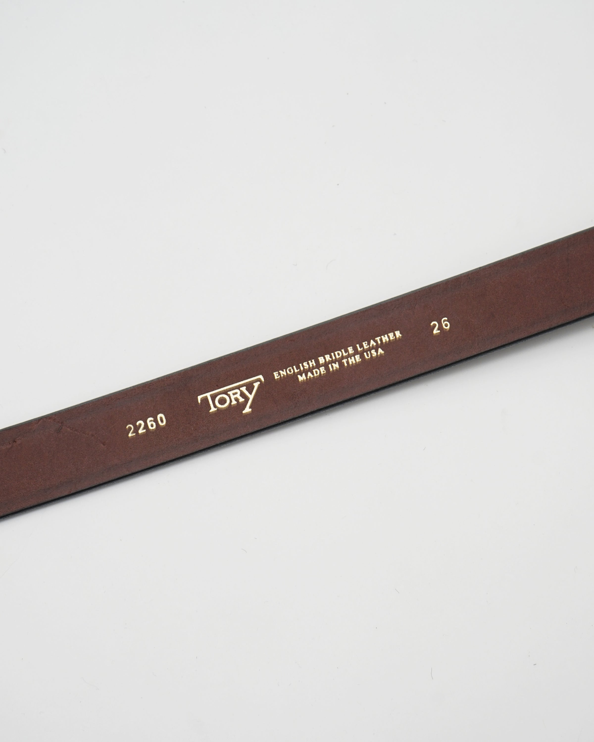 Tory hook belt brown gold inner