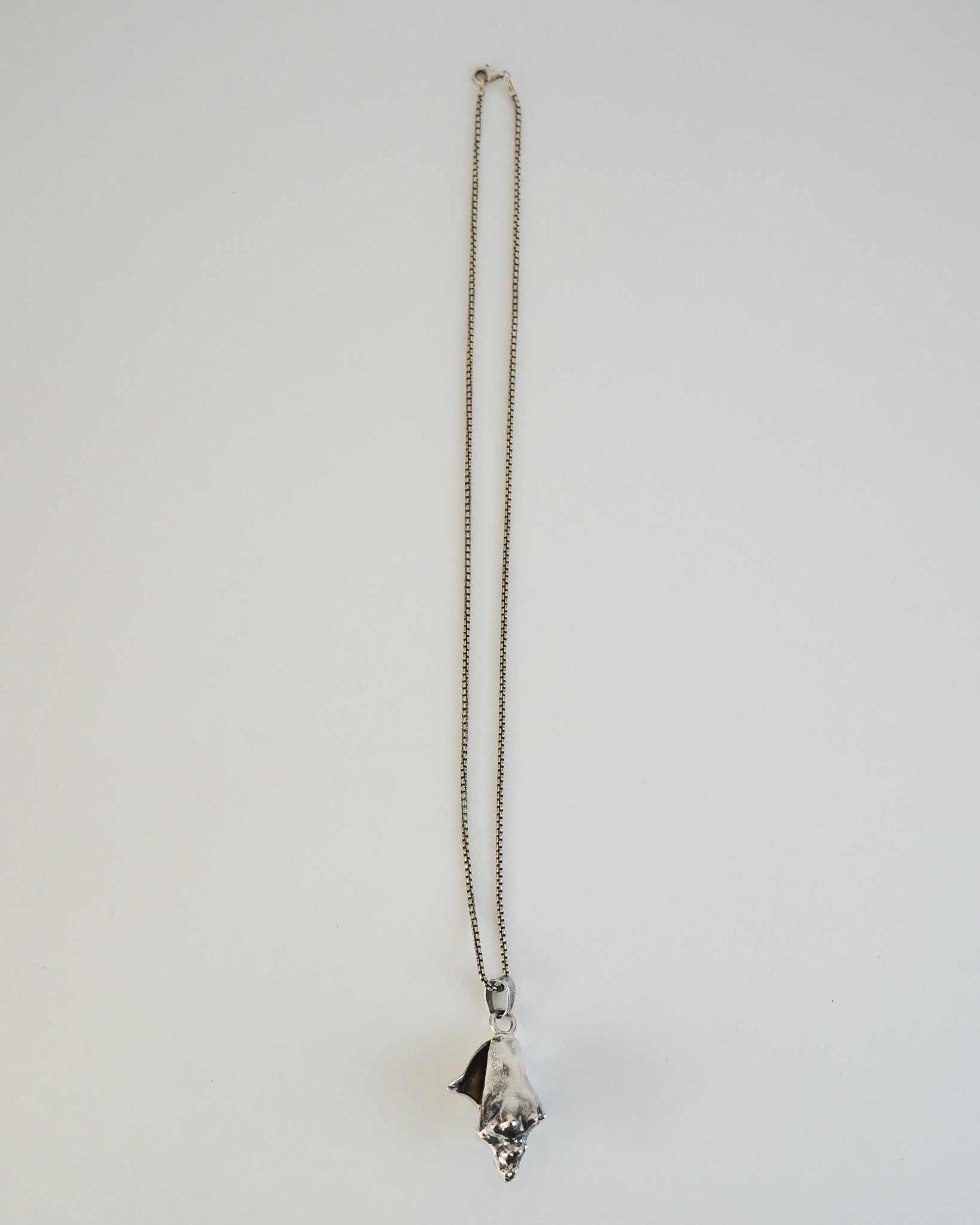 Silver Chain Necklace w/ Shell Charm