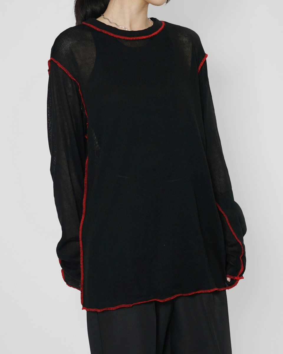 R*o様 vujade 25aw contrast stich long sle Odo Contrast Stitch L/S – Front General Store