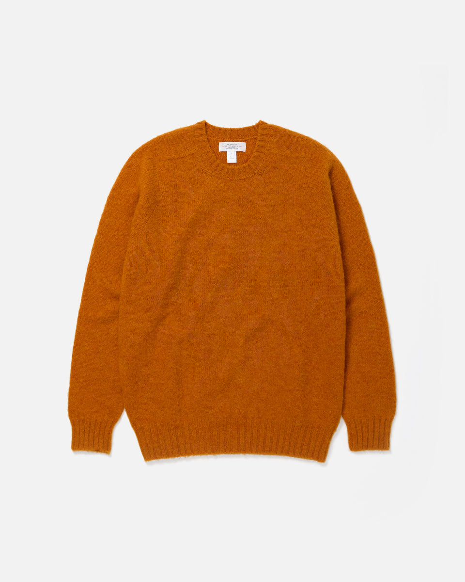Brushed Shetland Sweater Crew Neck / Orange – Front General Store