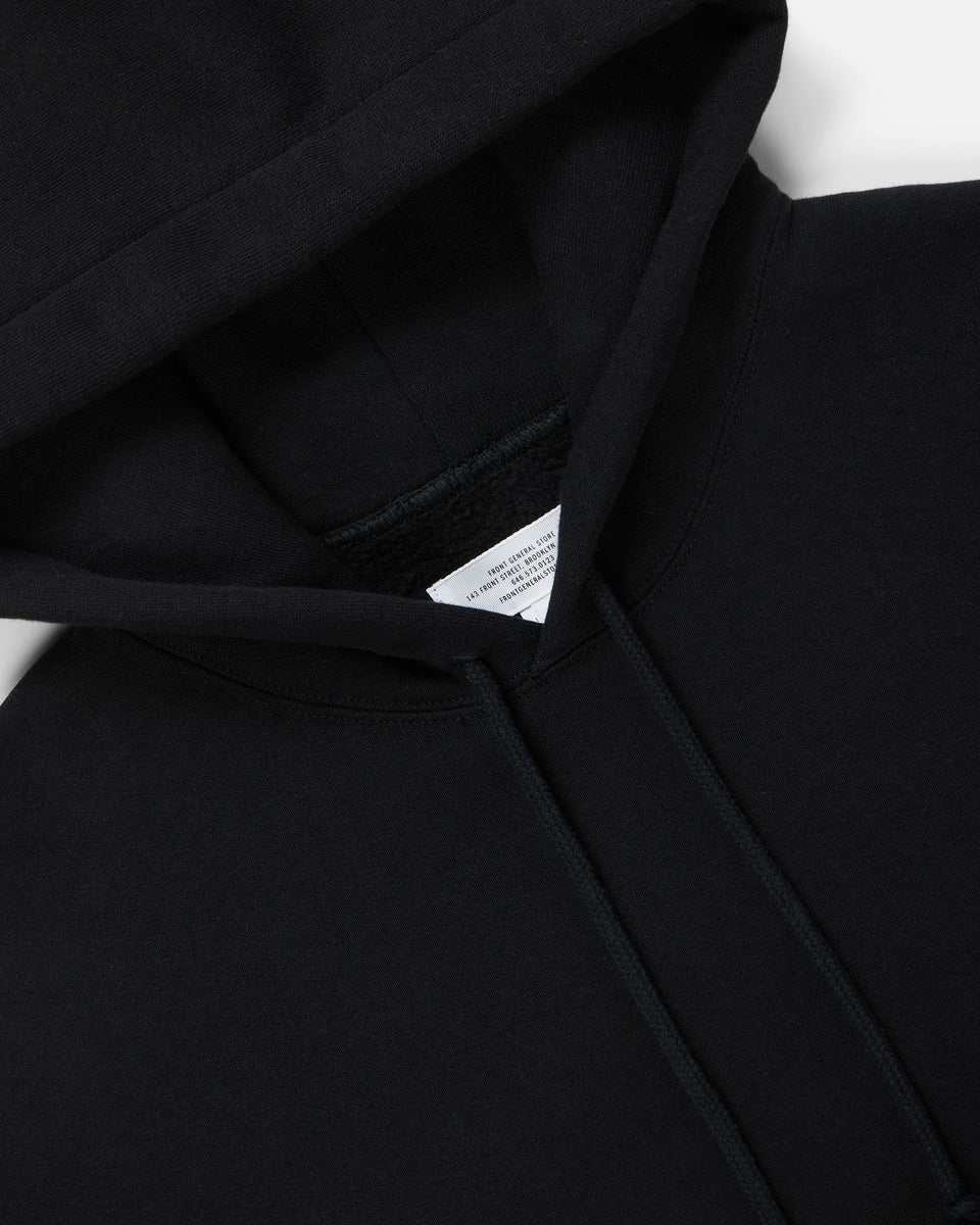Loopwheel Sweatshirt Hoodie / Black – Front General Store