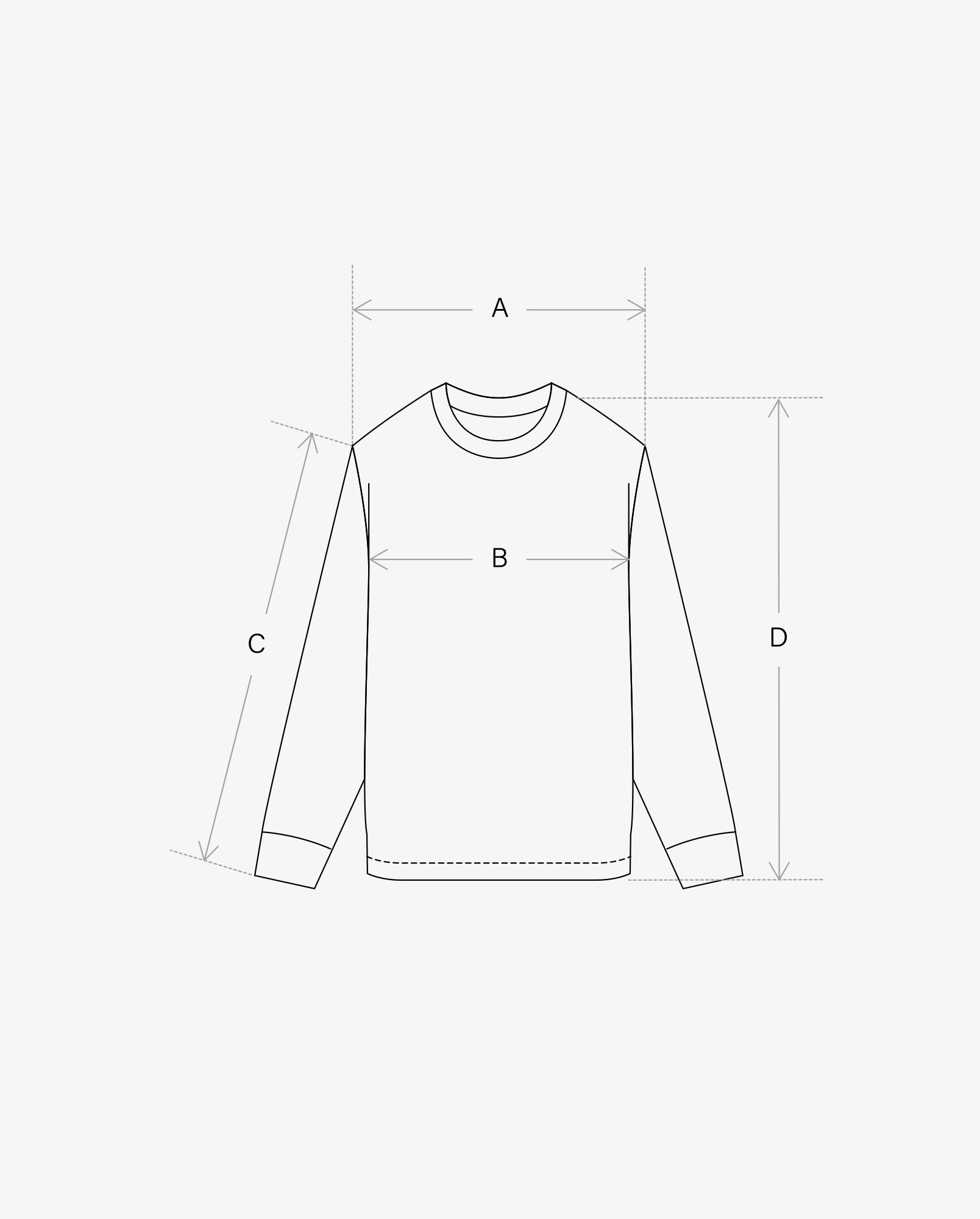 Silk Front V Tee L/S / Pale Blue