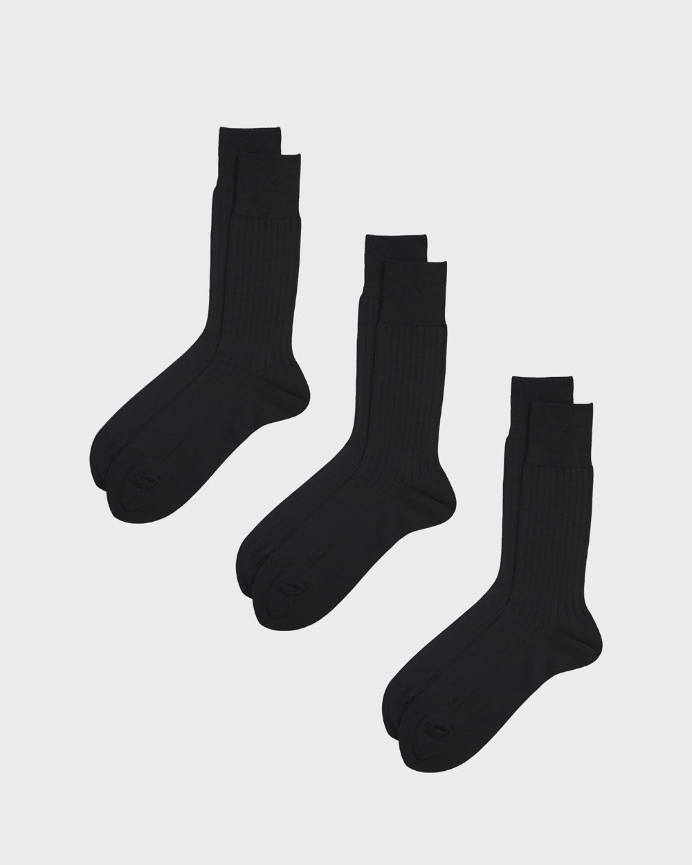 Dress Socks Set / Black 3pc