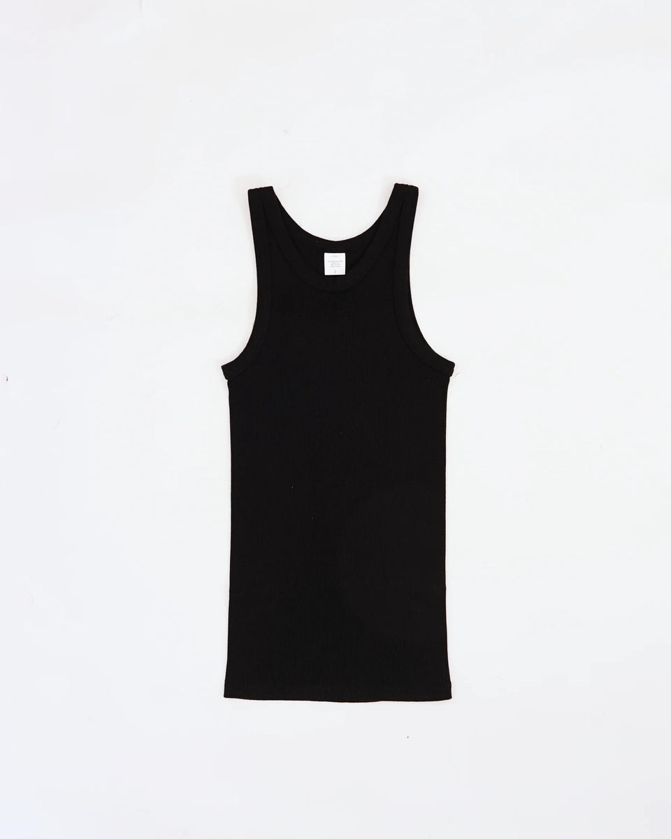 Rib Tank Top Black