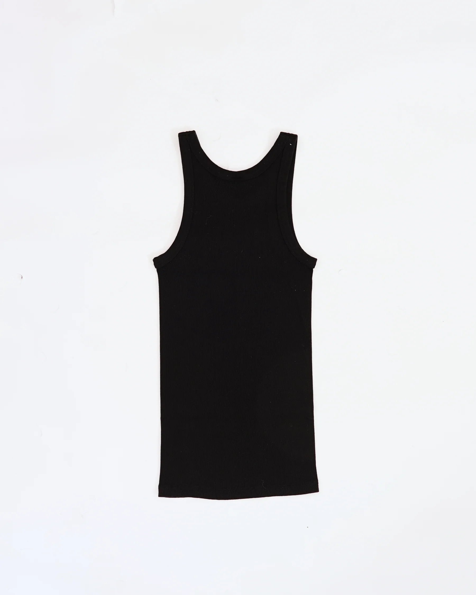 Rib Tank Top Black Original Basics Front General Store