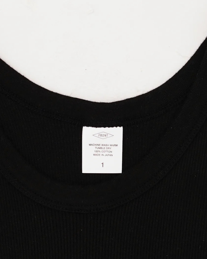 Rib Tank Top Black Original Basics Front General Store