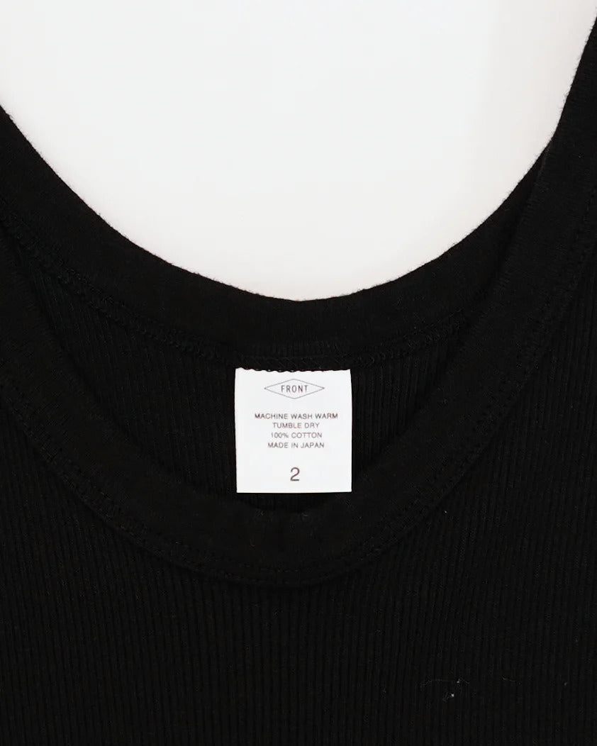 Rib Tank Top Black Original Basics Front General Store