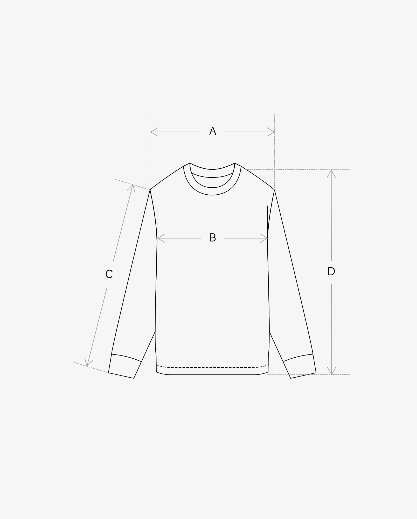 Loopwheel Crewneck Sweatshirt / Gray