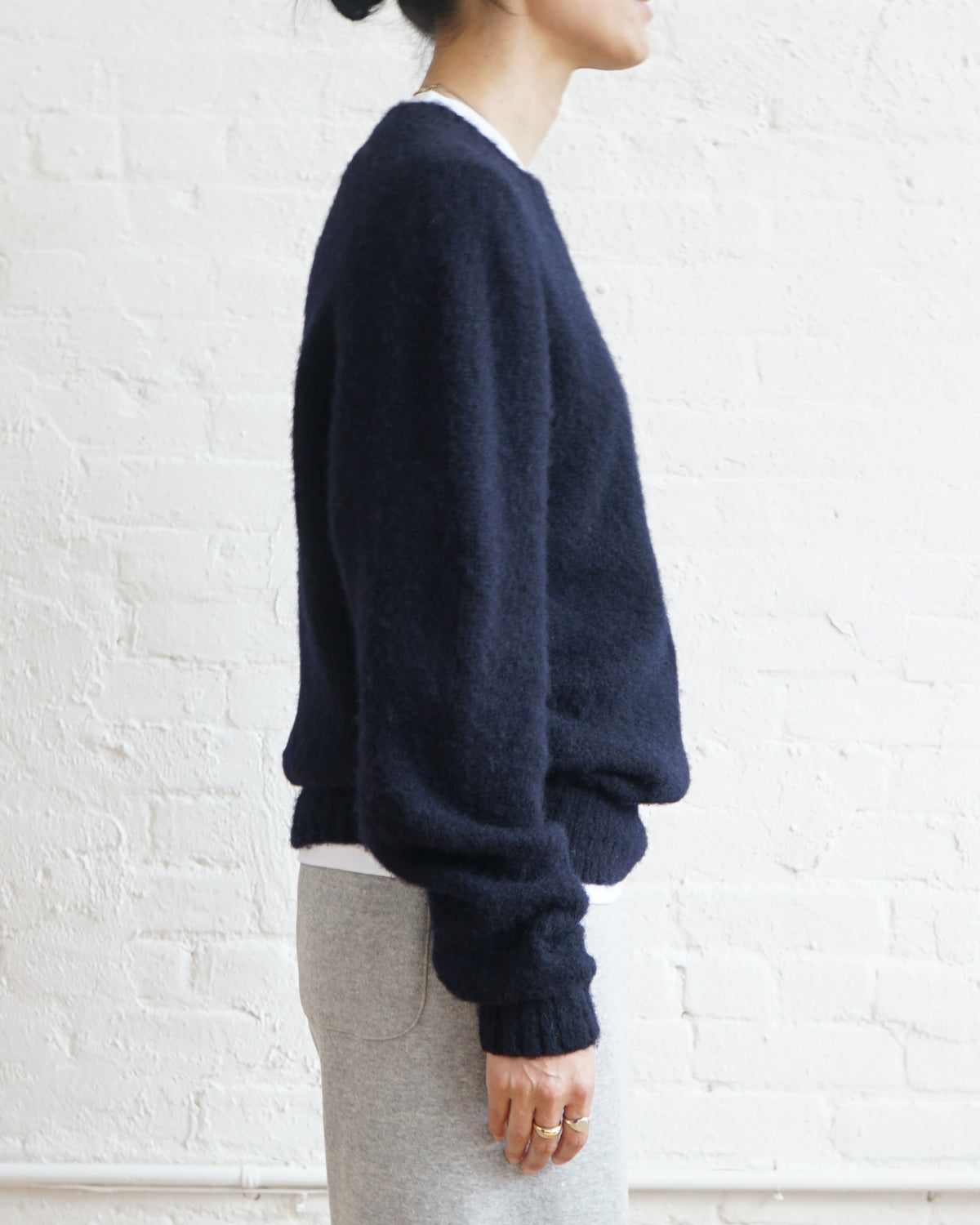 FGS Originals - Brushed Shetland Sweater Crew Neck / Navy